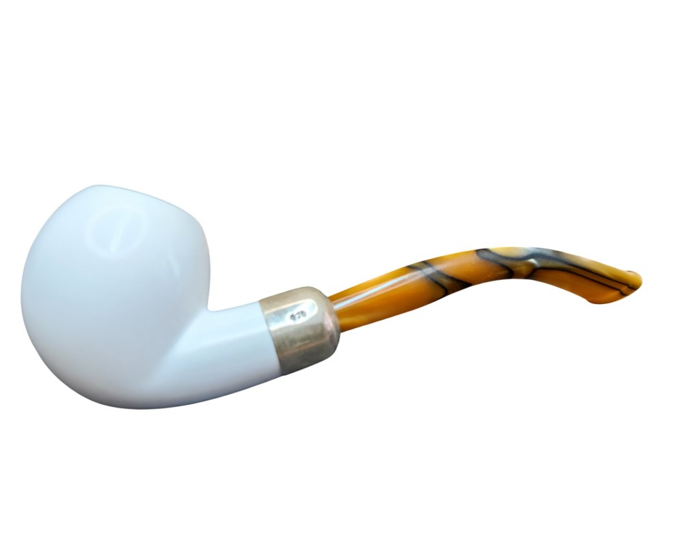 Block Meerschaum 925k Silvery Apple Pipe