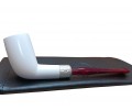 Block Meerschaum 925k Silvery Red Acrilic glittery Stem Spigot Pipe Block Meerschaum 925k Silvery Red Acrilic glittery Stem Spigot Pipe
