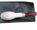 Block Meerschaum 925k Silvery Red Acrilic glittery Stem Spigot Pipe Block Meerschaum 925k Silvery Red Acrilic glittery Stem Spigot Pipe