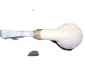 Block Meerschaum Laticce Apple 925K Silvery Acrylic Stem Pipe Block Meerschaum Laticce Apple 925K Silvery Acrylic Stem Pipe
