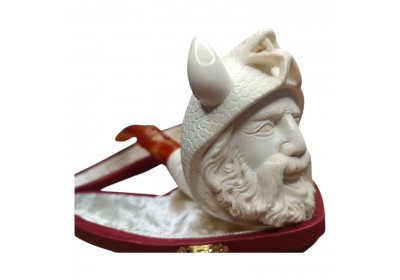Block Meerschaum bearded viking pipe