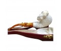 Block Meerschaum flower pipe Block Meerschaum flower pipe