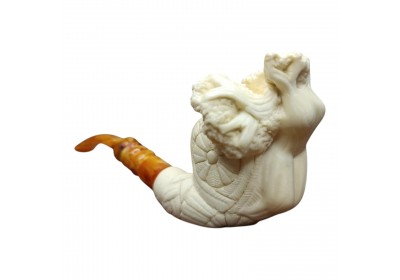 Block Meerschaum women motifed pipe