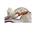 Block Meerschaum women motifed pipe