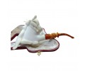 Block Meerschaum Women Motifed Pipe
