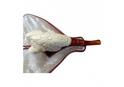 Block Meerschaum Women Motifed Pipe