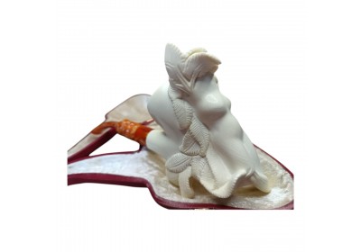 Block Meerschaum Women Motifed Pipe