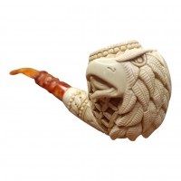 Block Meerschaum embroidered eagle pipe