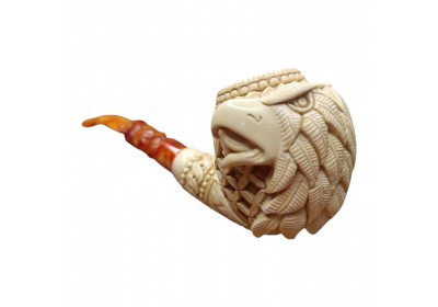 Block Meerschaum embroidered eagle pipe