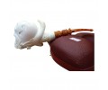 Block Meerschaum snake wrapped around a skull pipe