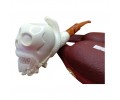 Block Meerschaum snake wrapped around a skull pipe
