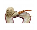 Block Meerschaum dragon Motiffed pipe