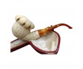 Block Meerschaum Flower Soul Pipe