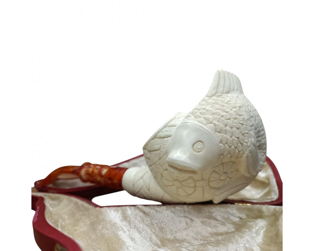 Block Meerschaum fish pipe