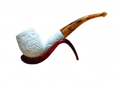 Block Meerschaum Celtic Weave Pipe