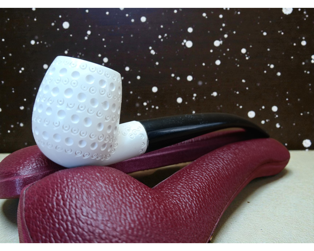 Block Meerschaum Orbital Dot Pipe Block Meerschaum Orbital Dot Pipe