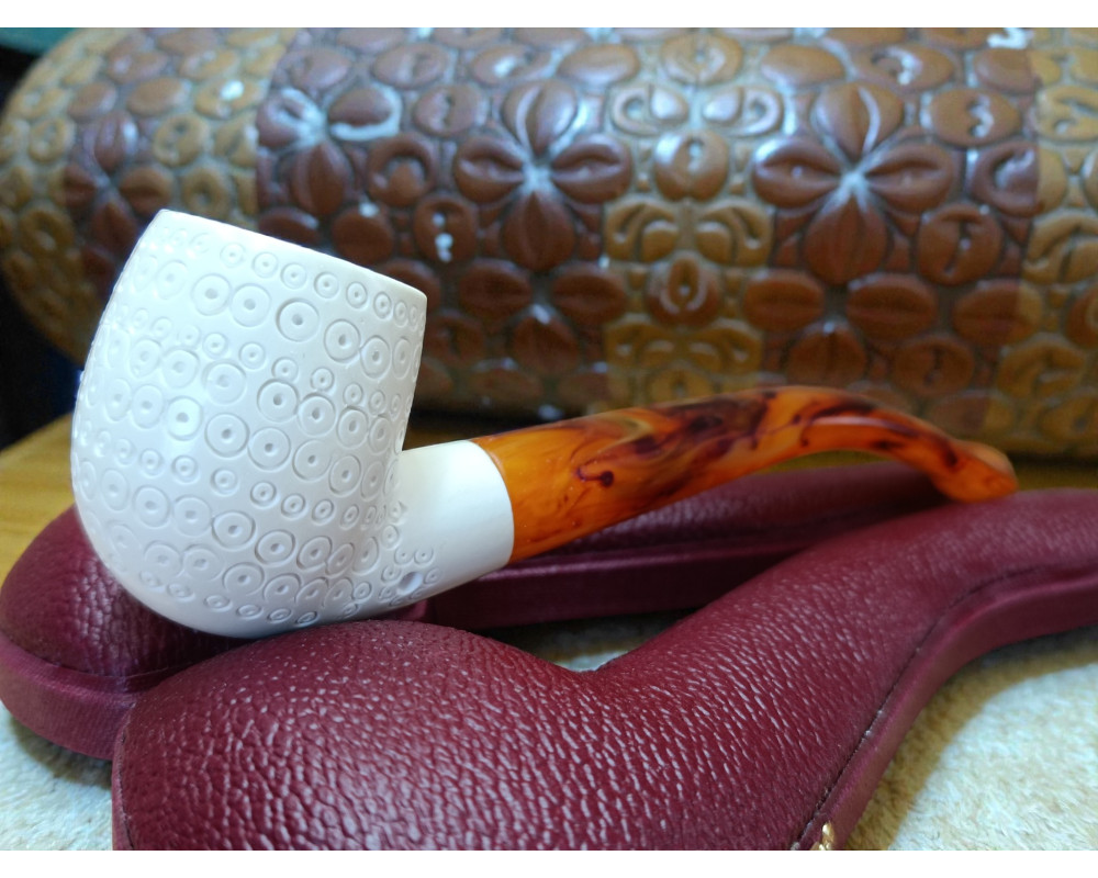 Block Meerschaum Cosmic Spiral Pipe