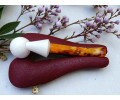 Block Meerschaum Blossom Carve Pipe