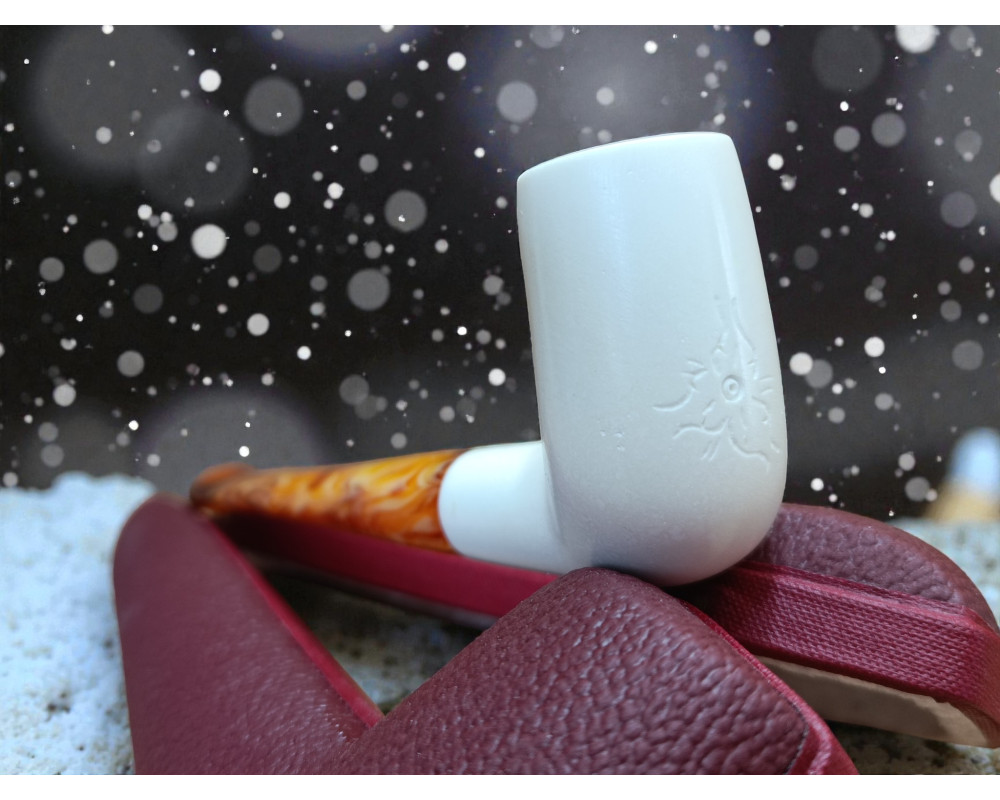 Block Meerschaum Soft Flora Pipe Block Meerschaum Soft Flora Pipe