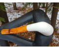 Block Meerschaum Amber Dotwork Pipe Block Meerschaum Amber Dotwork Pipe