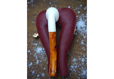 Engraved Rings Block Meerschaum Pipe