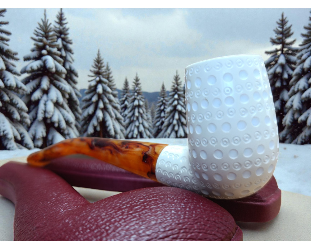 Block Meerschaum Cosmic Dot Pipe