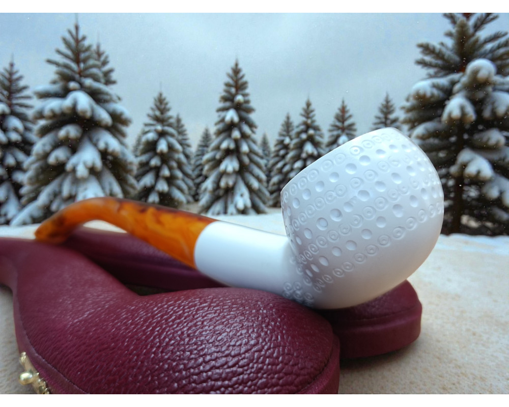 Block Meerschaum Amber Galaxy Pipe