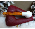 Block Meerschaum Golden Stem Pipe