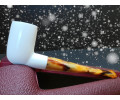 Block Meerschaum Ivory Amber Pipe