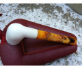 Block Meerschaum Ivory Amber Pipe