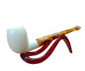 Block Meerschaum Saffron White Pipe