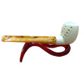 Block Meerschaum Saffron White Pipe