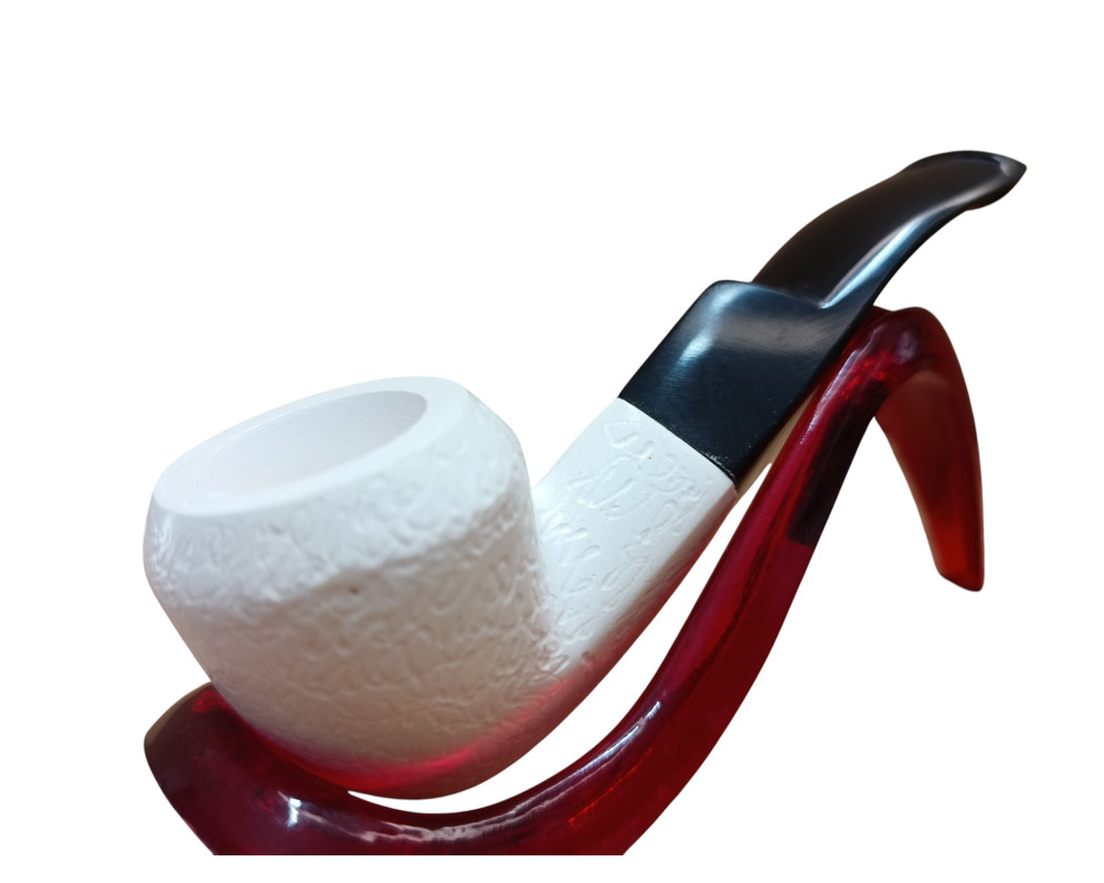 Block Meerschaum Antique Script Pipe