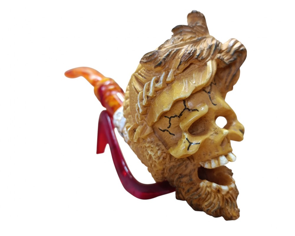 Block Meerschaum Skull Berserker Pipe