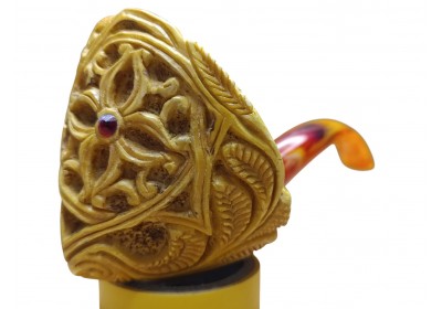 Block Meerschaum Crimson Petal lord King Pipe