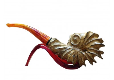 Red Gem Floral Meerschaum Pipe