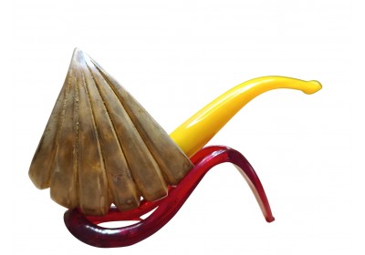 block meerschaum Desert Conch pipe