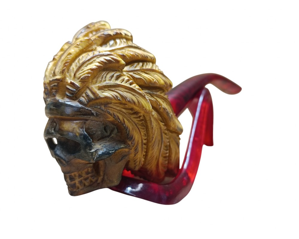 Block Meerschaum Warrior Spirit Pipe Block Meerschaum Warrior Spirit Pipe