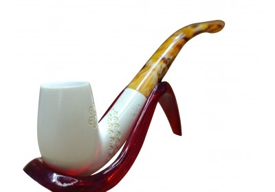 Block Meerschaum White Flow Signature Pipe