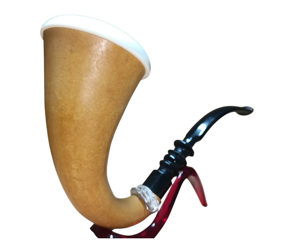 Block Meerschaum Noble Horn Pipe Block Meerschaum Noble Horn Pipe