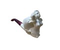 Artisan Figural Block Meerschaum Pipe Elegant Lady Artisan Figural Block Meerschaum Pipe Elegant Lady