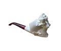 Artisan Figural Block Meerschaum Pipe Elegant Lady Artisan Figural Block Meerschaum Pipe Elegant Lady