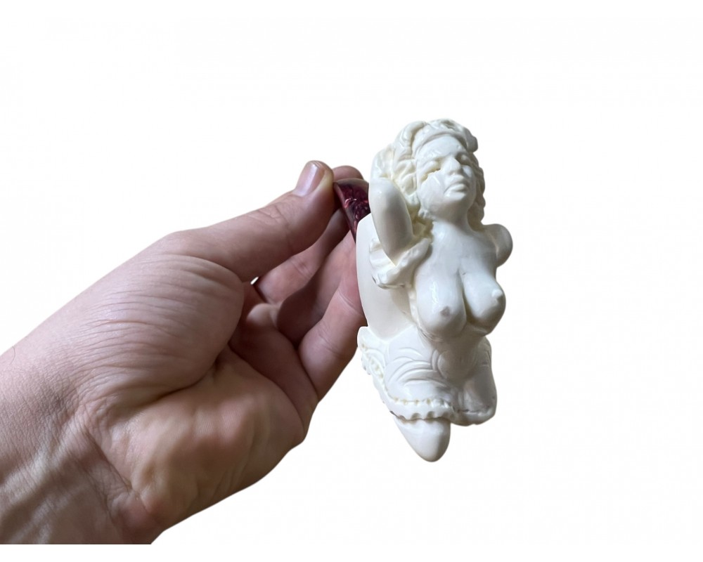 Artisan Figural Block Meerschaum Pipe Elegant Lady