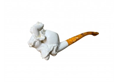 Artisan Figural Block Meerschaum Pipe Elegant Lady