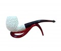 Handmade Turkish Rusticated Block Meerschaum Pipe Handmade Turkish Rusticated Block Meerschaum Pipe