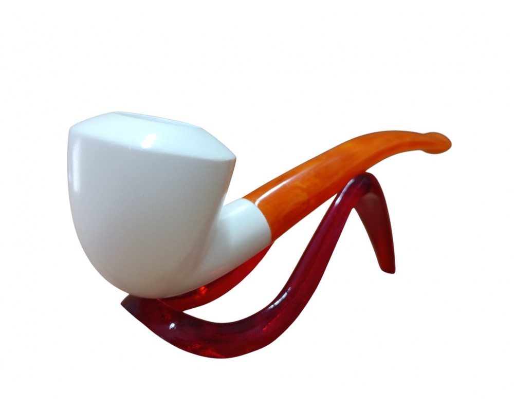 Handmade Turkish Classic Smooth Block Meerschaum Pipe