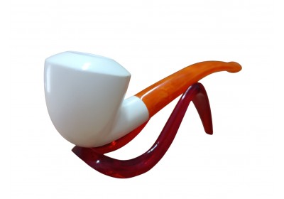 Handmade Turkish Classic Smooth Block Meerschaum Pipe