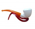 Handmade Turkish Classic Smooth Block Meerschaum Pipe