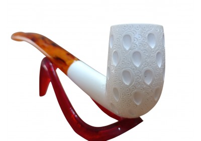 Block Meerschaum Oval Motif Pipe