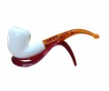 Handmade Turkish Classic Smooth Block Meerschaum Pipe Handmade Turkish Classic Smooth Block Meerschaum Pipe